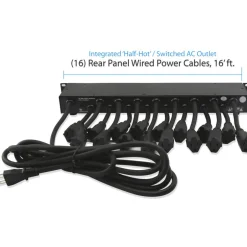 19-Outlet Rackmount PDU Surge Protector, USB Port, 15FT Cord<Pyle Outlet
