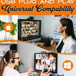 1080P HD Webcam with Mic - Smooth Video, USB Plug & Play, Wide Angle<SereneLife