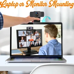 1080P HD Webcam with Mic - Smooth Video, USB Plug & Play, Wide Angle<SereneLife