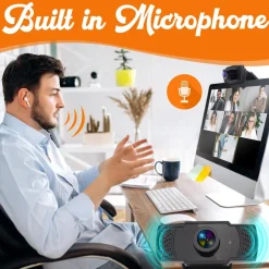 1080P HD Webcam with Mic - Smooth Video, USB Plug & Play, Wide Angle<SereneLife