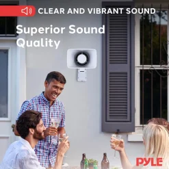 PA Horn Speaker 50W Clear Sound ABS White with Mounting Bracket<Pyle Best