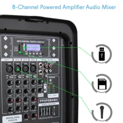 Pa Speaker & Amplifier Mixer Dj Kit<Pyle Hot