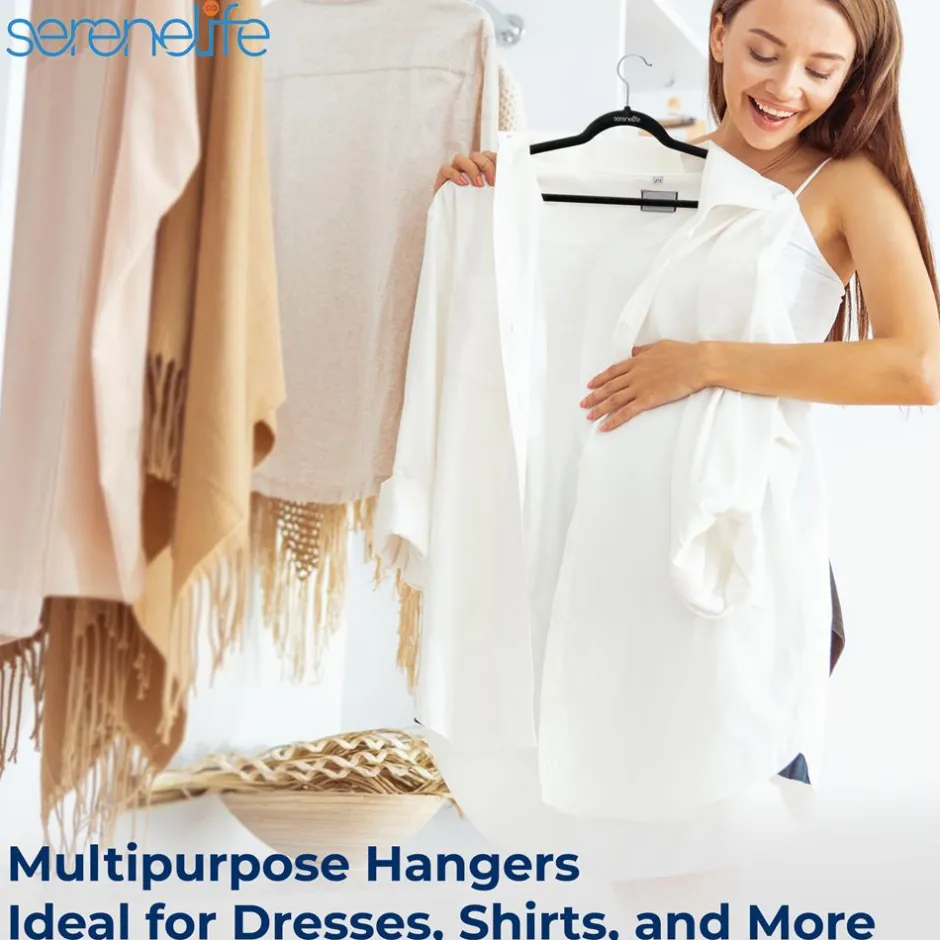 100-Pack Velvet Hangers Non-Slip Space-Saving Swivel Hook<SereneLife Best