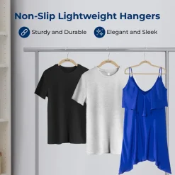 200-Pack Velvet Hangers Non-Slip 360° Swivel Hook Ivory<SereneLife Best