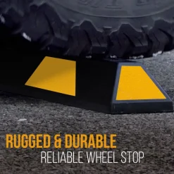 Parking Curb Stopper, Protects Bumpers, Heavy-Duty Rubber, Yellow Strips<Pyle Discount