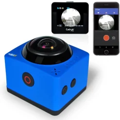 Personal Camera 1080p HD Video Wi-Fi Waterproof Case Blue<Pyle Discount