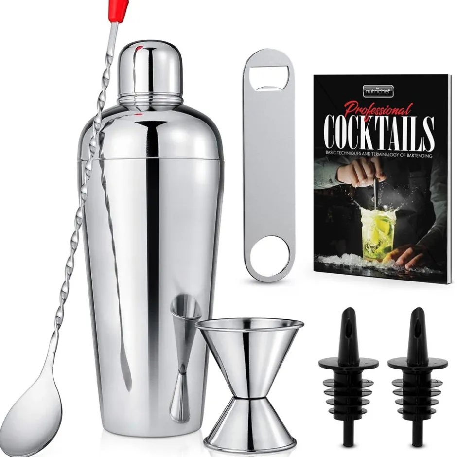 7-Piece Bartender Set - Create Cocktails - Stainless Steel, Dishwasher Safe<NutriChef Online