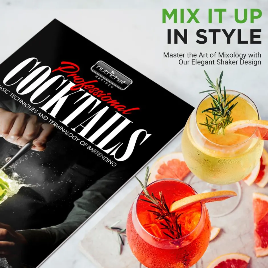 7-Piece Bartender Set - Create Cocktails - Stainless Steel, Dishwasher Safe<NutriChef Online