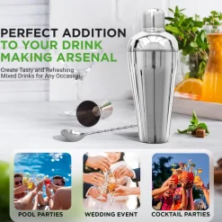 7-Piece Bartender Set - Create Cocktails - Stainless Steel, Dishwasher Safe<NutriChef Online