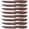 8-Piece Kitchen Knife Set - Long-Lasting Sharpness, Non-stick, Brown<NutriChef New