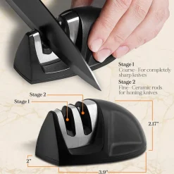 7-Piece Knife Set for Precision Cutting, Stainless Steel, Acrylic Stand<NutriChef Hot