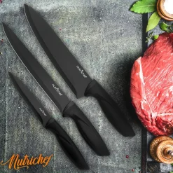 7-Piece Knife Set for Precision Cutting, Stainless Steel, Acrylic Stand<NutriChef Hot