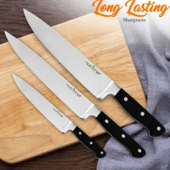13-Piece Knife Set with Block, Precision German Steel, Built-In Sharpener<NutriChef Discount