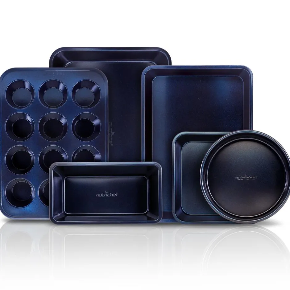 6-Piece Nonstick Bakeware Set - Easy Clean Carbon Steel, Dishwasher Safe<NutriChef Hot