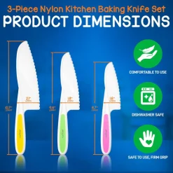 3-Piece Nylon Kitchen Baking Knife Set<NutriChef Hot