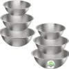 6-Piece Stainless Steel Mixing Bowls Set - Stackable, Dishwasher Safe<NutriChef Clearance