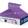 Plastic Hangers 10-Pack, Space-Saving Non-Slip Design, Purple<SereneLife Sale