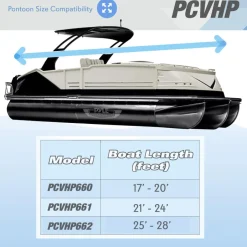 Pontoon Boat Cover, Sun Protection, Waterproof Marine Canvas, 21-24ft<Pyle Discount