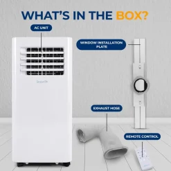 Portable Air Conditioner 8,000 BTU WiFi Dehumidifier, Remote, White<SereneLife Discount