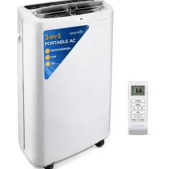 Portable Air Conditioner 14,000 BTU Efficient Cooling Dehumidifier White<SereneLife