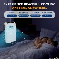 Portable Air Conditioner 12,000 BTU Efficient Cooling/Heating, White<SereneLife Outlet