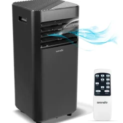 Portable Air Conditioner 8000 BTU Efficient Cooling Dehumidifier White<SereneLife Hot
