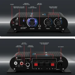 Portable Bluetooth Audio Amplifier with RCA and AUX<Pyle New