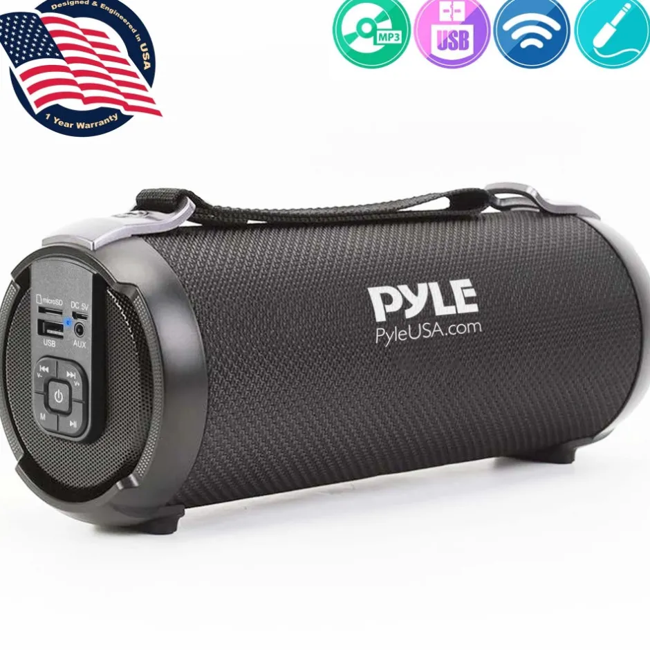 Portable Bluetooth Boombox Speaker - Loud Sound, Rechargeable, Blue<Pyle Discount