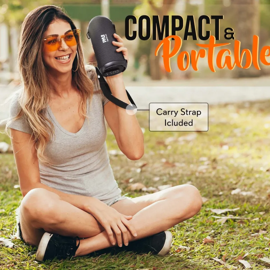 Portable Bluetooth Boombox Speaker - Loud Sound, Rechargeable, Blue<Pyle Discount