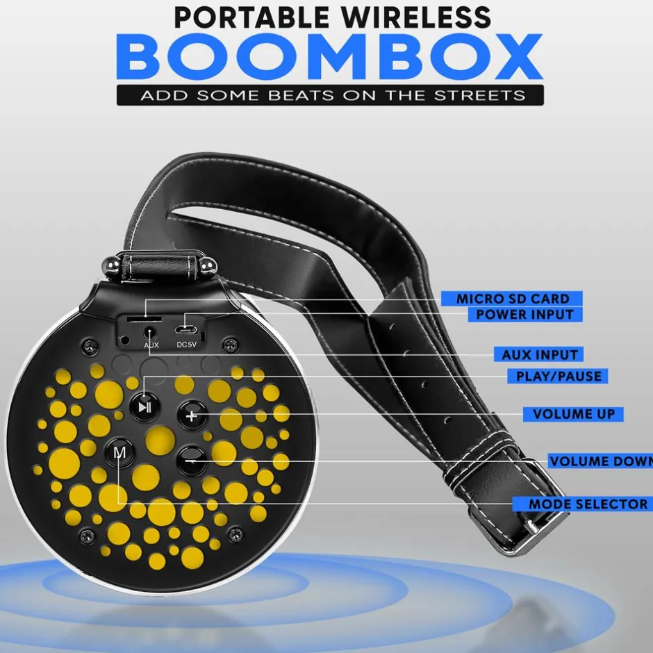 Portable Bluetooth Boombox, Rechargeable, Hi-Fi Stereo, FM Radio<Pyle Discount