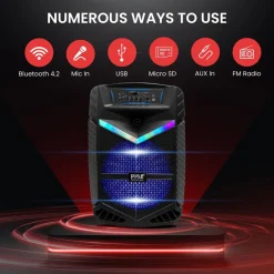 Portable Bluetooth PA Speaker 1200W Rechargeable 15