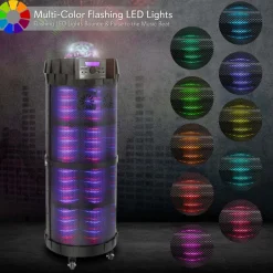 Portable Bluetooth PA Speaker 800W, LED Lights, Rechargeable, Karaoke<Pyle New