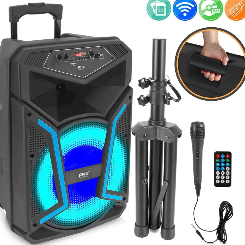 Portable Bluetooth Pa Speaker System Kit<Pyle Outlet
