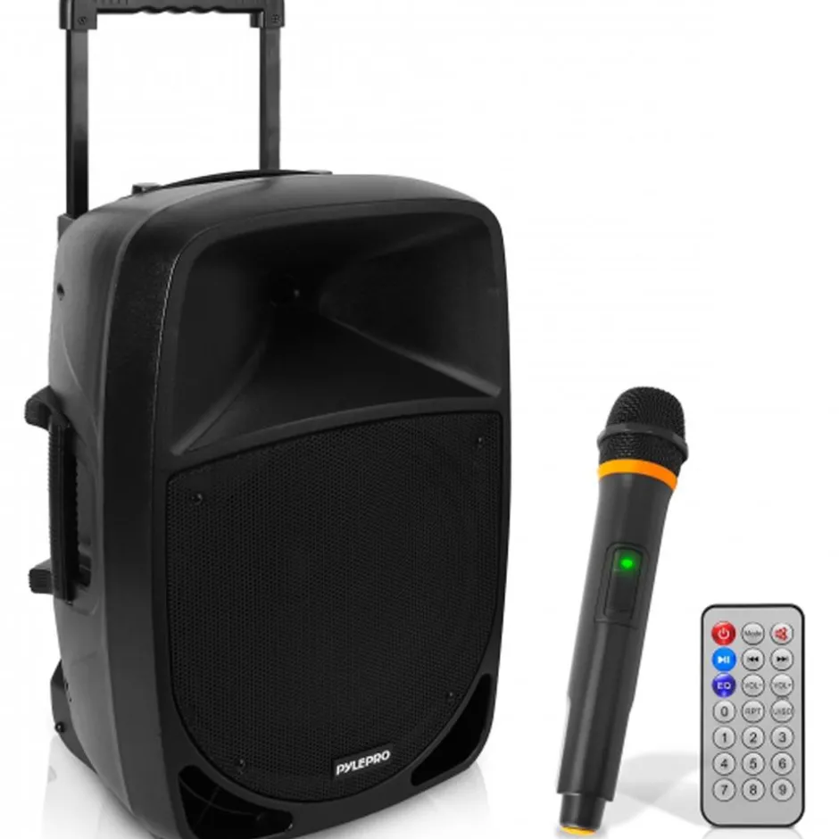Portable Bluetooth PA Speaker 1200W Rechargeable Battery 12" Subwoofer<Pyle New