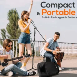 Portable Bluetooth PA Speaker 1200W Rechargeable Battery 12