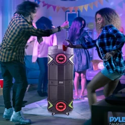 Portable Bluetooth PA Speaker 400W Rechargeable LED Lights 8