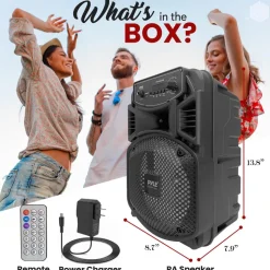 Portable Bluetooth PA Speaker 300W Rechargeable 8