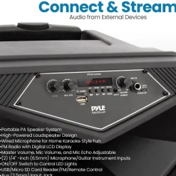 Portable Bluetooth Pa Speaker System Kit<Pyle Outlet