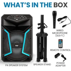 Portable Bluetooth Pa Speaker System Kit<Pyle Outlet