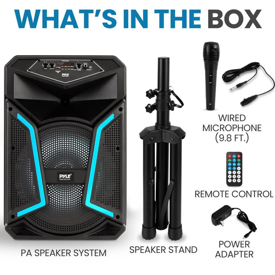 Portable Bluetooth Pa Speaker System Kit<Pyle Outlet