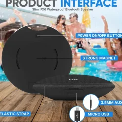 Portable Bluetooth Speaker, Loud Sound, IPX7 Waterproof, Mini, Black<Pyle Best