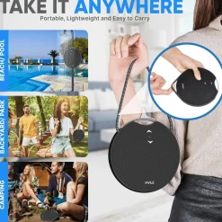 Portable Bluetooth Speaker, Loud Sound, IPX7 Waterproof, Mini, Black<Pyle Best