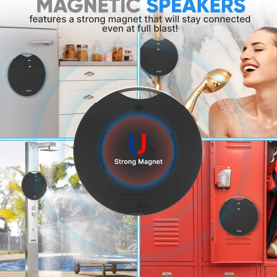 Portable Bluetooth Speaker, Loud Sound, IPX7 Waterproof, Mini, Black<Pyle Best
