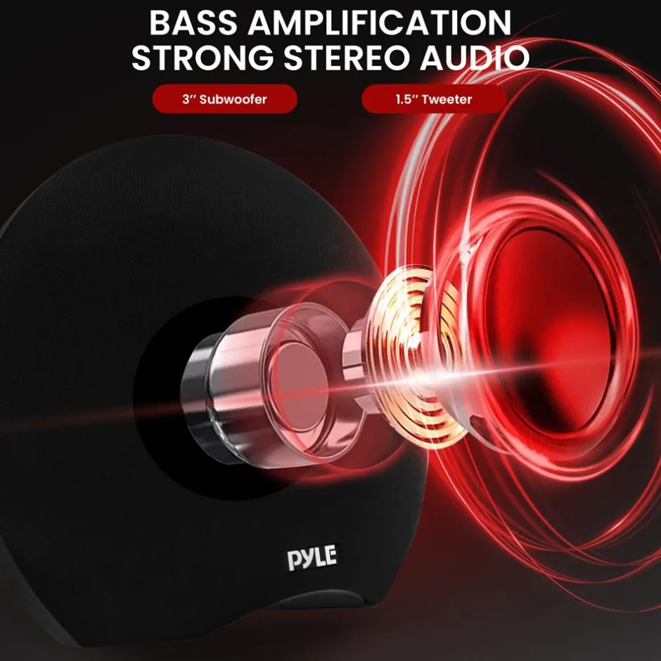 Portable Bluetooth Speaker 280W Waterproof Wireless Mic Rechargeable Battery<Pyle Clearance