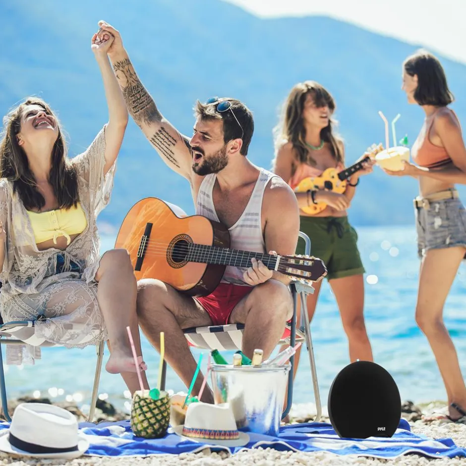 Portable Bluetooth Speaker 280W Waterproof Wireless Mic Rechargeable Battery<Pyle Clearance