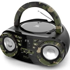 Portable CD Player Boombox, Bluetooth, 50W, Camouflage Design<Pyle Sale