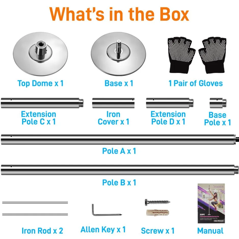 Portable Dancing Pole<SereneLife Clearance