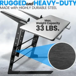 Portable Dual Laptop Stand - Ergonomic Adjustable Steel Design<Pyle Clearance