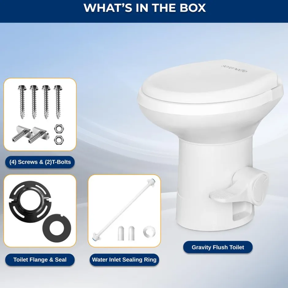Portable Gravity Flush Toilet<SereneLife Outlet