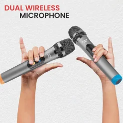 Portable Karaoke Machine, HD Screen, Dual Wireless Mics, Easy Transport<Pyle Discount